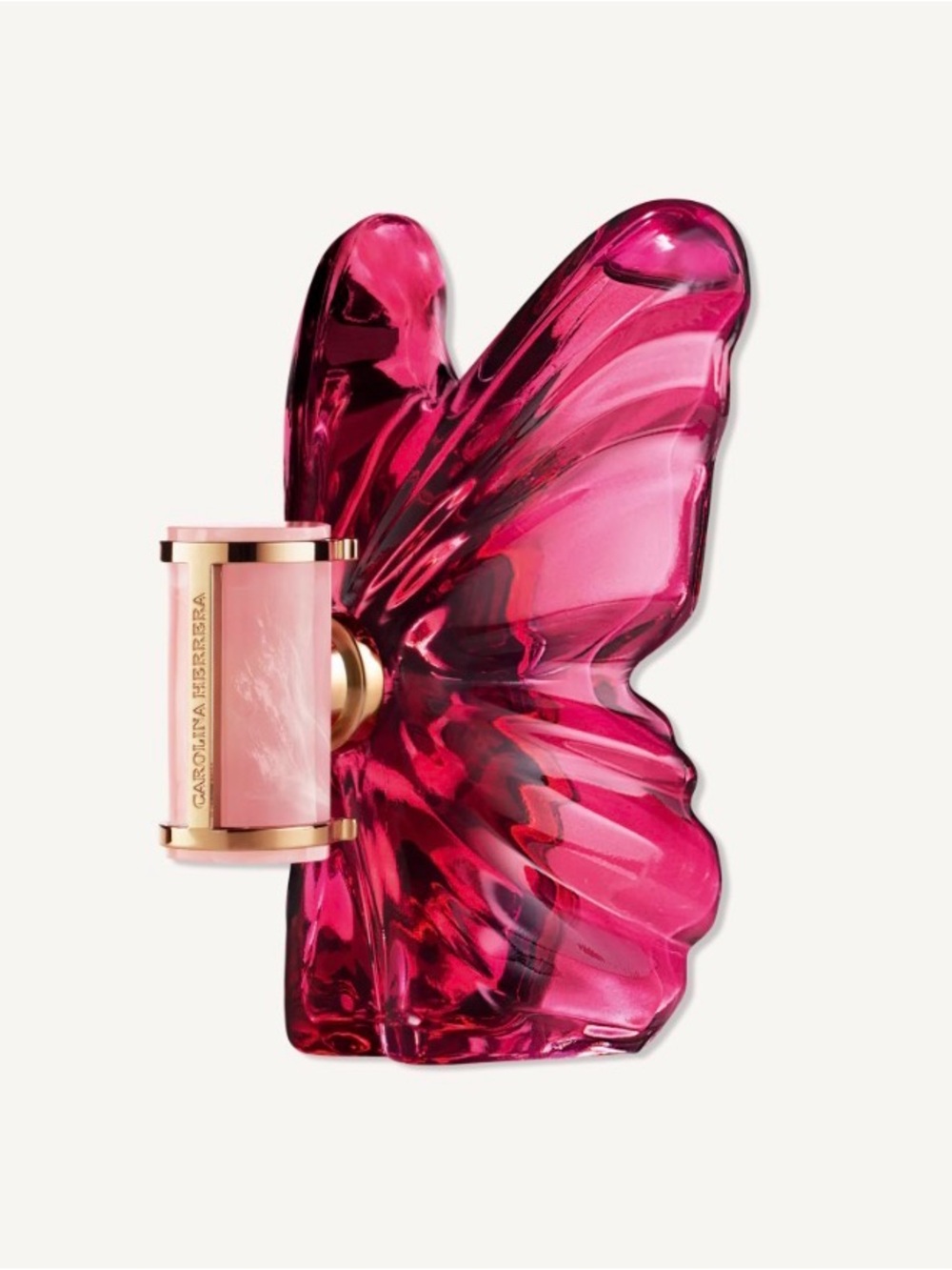 Carolina Herrera La Bomba Box in Pink and Red with Gold Accents